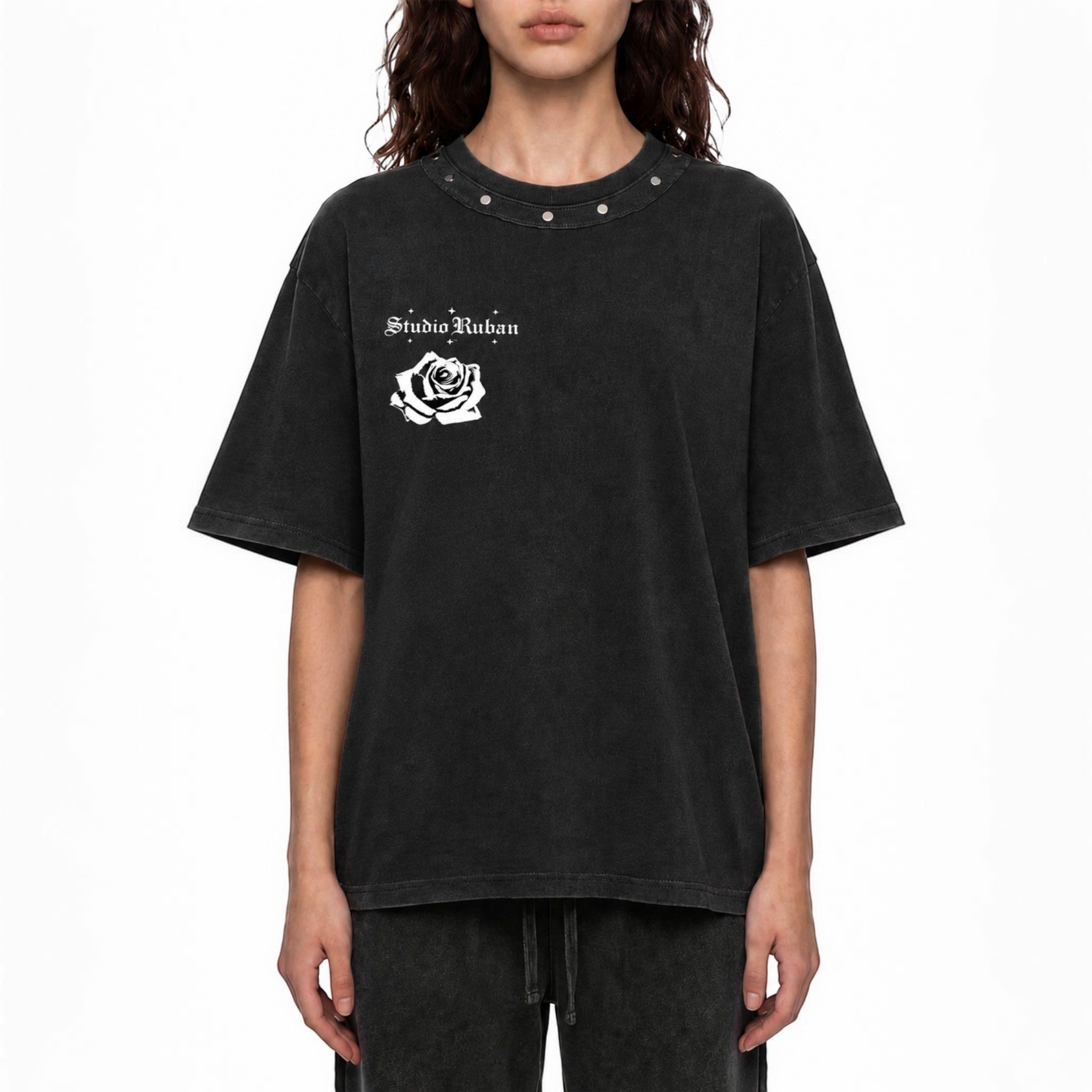 Stella studded boxy T-shirt Studio Ruban — front view
