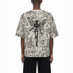 Jag Leopard Print Boxy T-Shirt Studio Ruban — model back