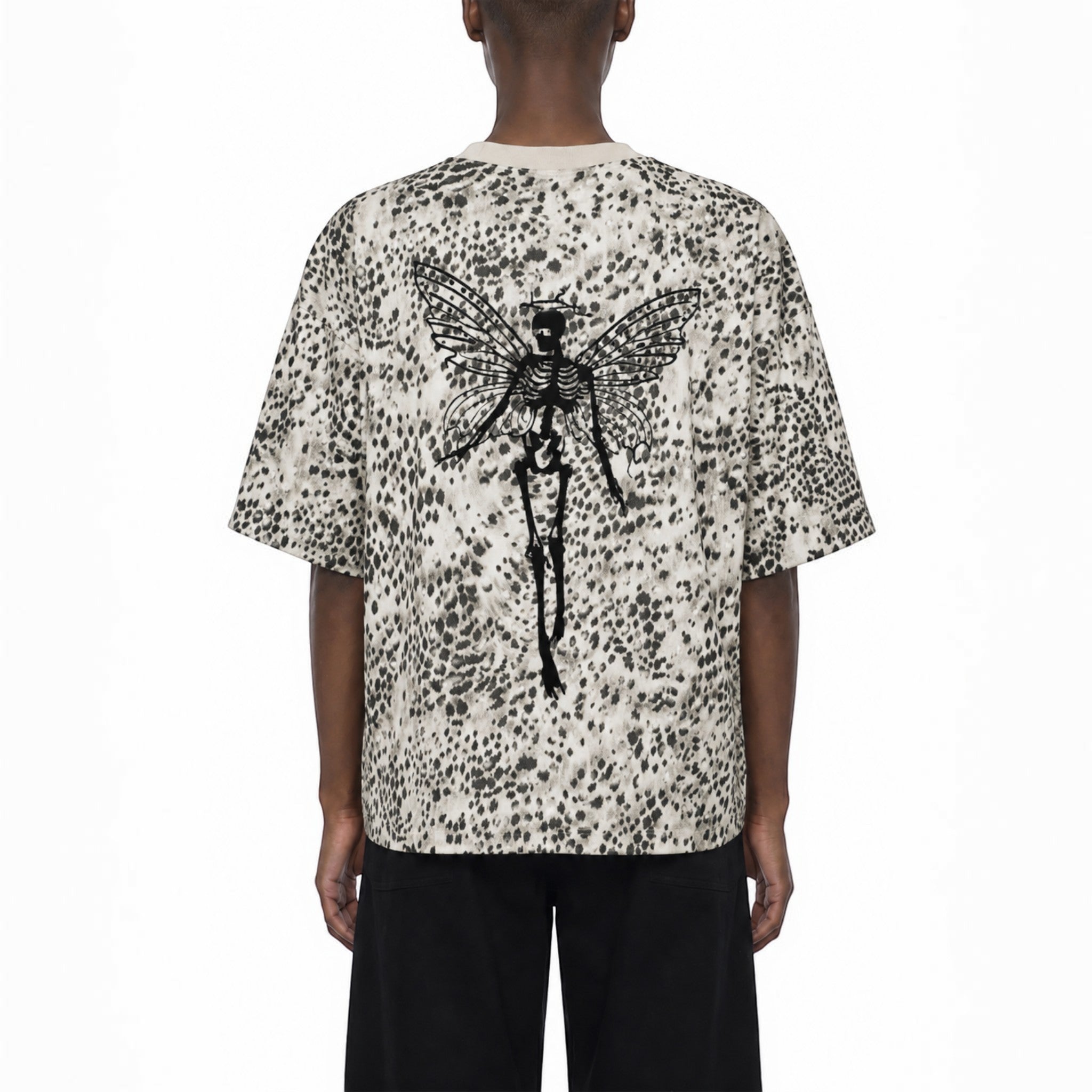 Jag Leopard Print Boxy T-Shirt Studio Ruban — model back