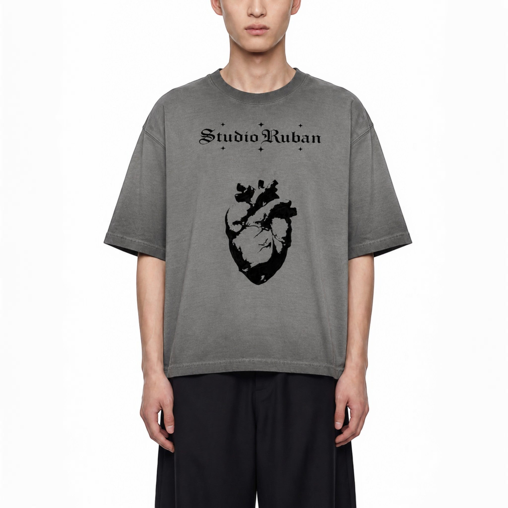 Fade Reverse Dyed Boxy T-Shirt Studio Ruban — front view