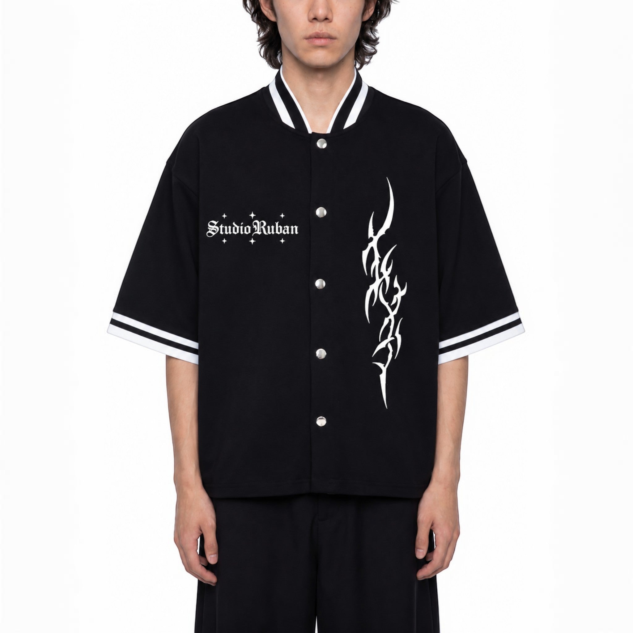 Base Heavyweight Baseball Jersey Studio Ruban — model front