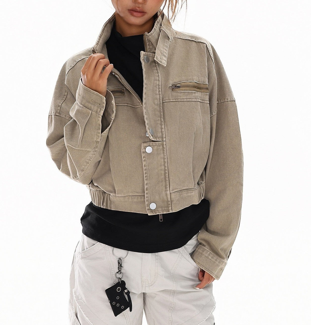Maud denim jacket Studio Ruban — lifestyle shot