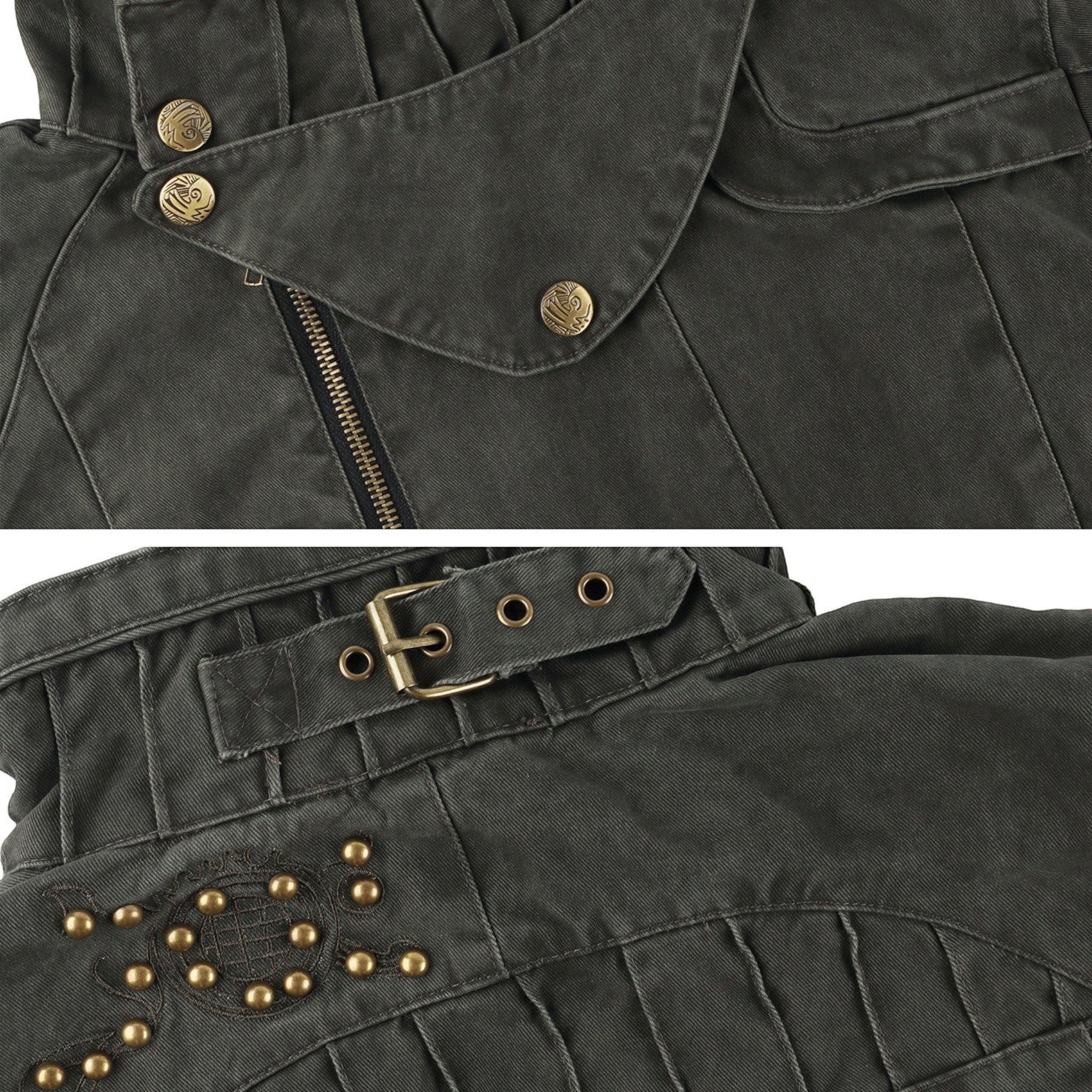 Punk distressed jacket Studio Ruban — detail shot