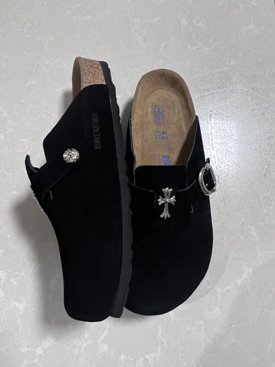Birkenstock Chrome Hearts collab Studio Ruban — top view