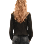 Harlow velvet lapel jacket Studio Ruban — on model
