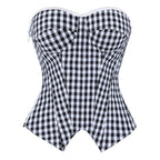 Viana Plaid Strapless Corset Top Studio Ruban — colour variant 4