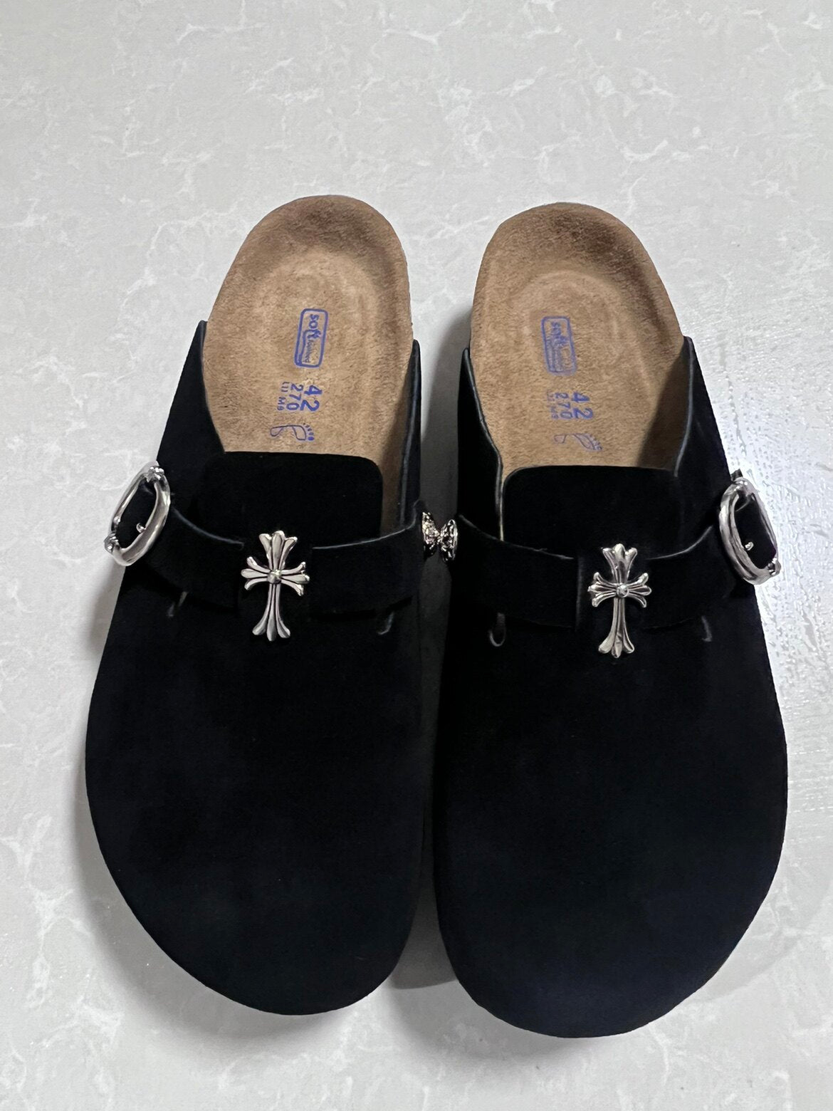 Birkenstock Chrome collab Studio Ruban — back view