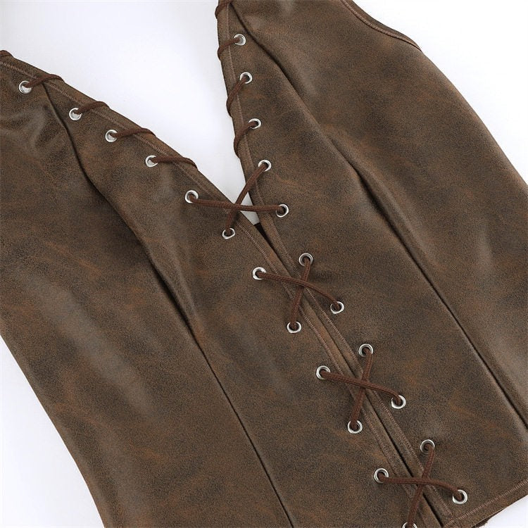 Milla hollow-out halter Studio Ruban — lifestyle