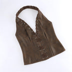 Milla hollow halter top Studio Ruban — full view