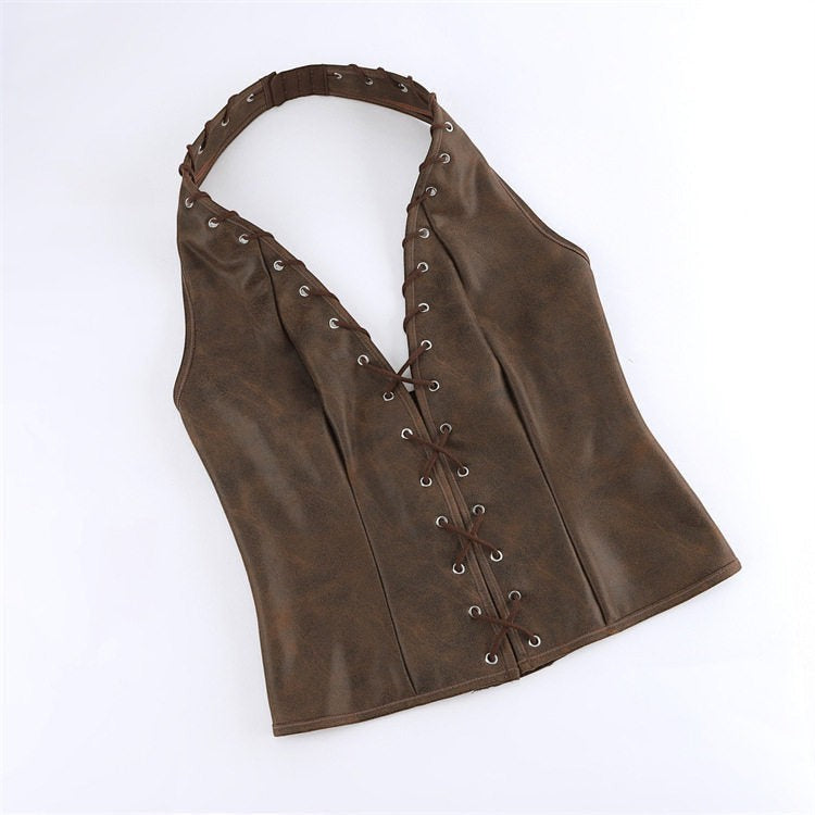 Milla hollow halter top Studio Ruban — full view