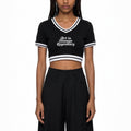 Isa V-neck crop top Studio Ruban — front view