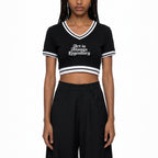 Isa V-neck crop top Studio Ruban — front view