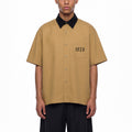 Blok Color Block Short Sleeve Shirt Studio Ruban — model front