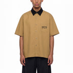 Blok Color Block Short Sleeve Shirt Studio Ruban — model front