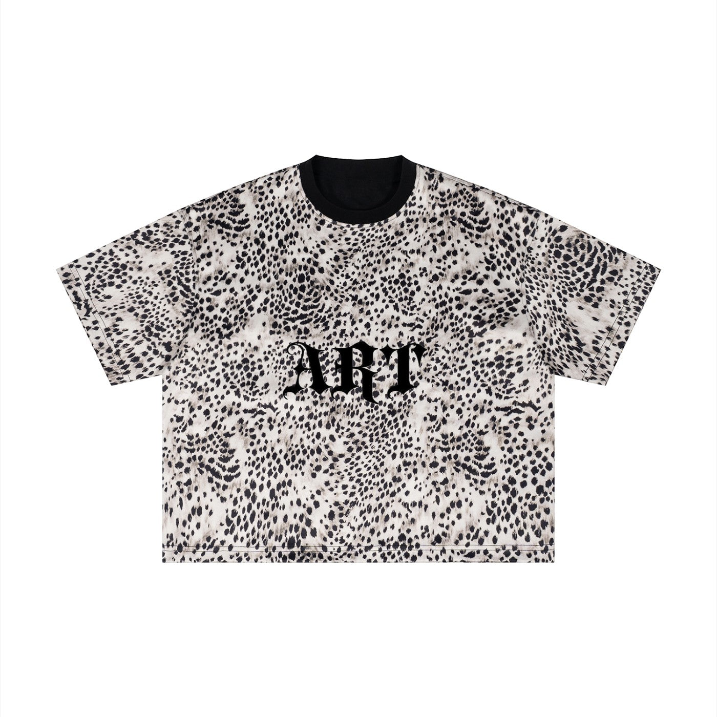 Jag leopard print boxy T-shirt Studio Ruban — front view