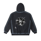 Sage fleece hoodie Studio Ruban — detail shot
