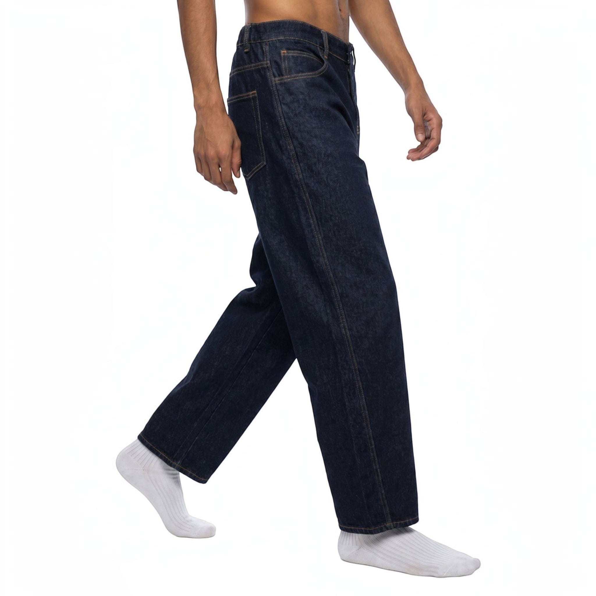 Knox Vintage Wash Barrel Leg Jeans Studio Ruban — outfit view