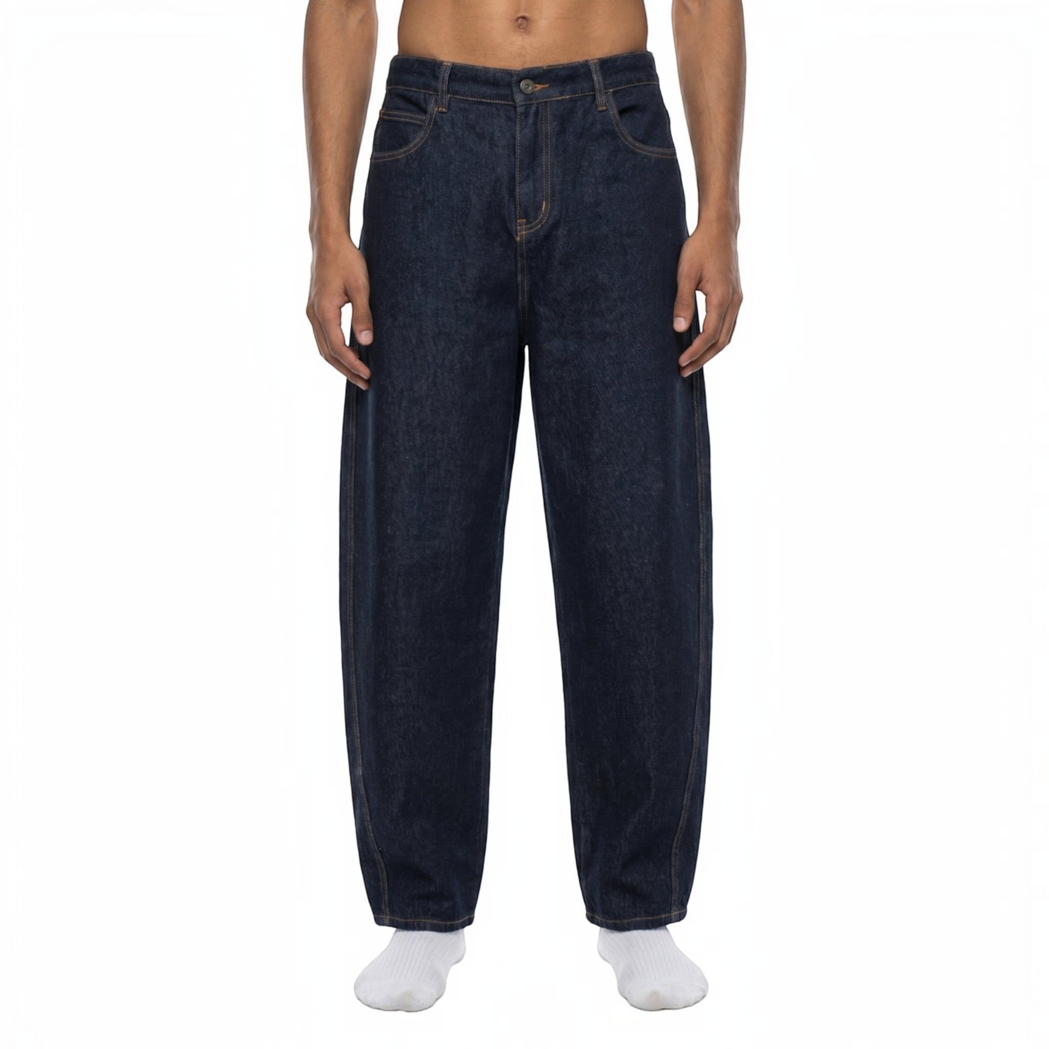 Knox Vintage Wash Barrel Leg Jeans Studio Ruban — front view