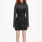 Lily embellished spaghetti strap mini dress Studio Ruban — front view