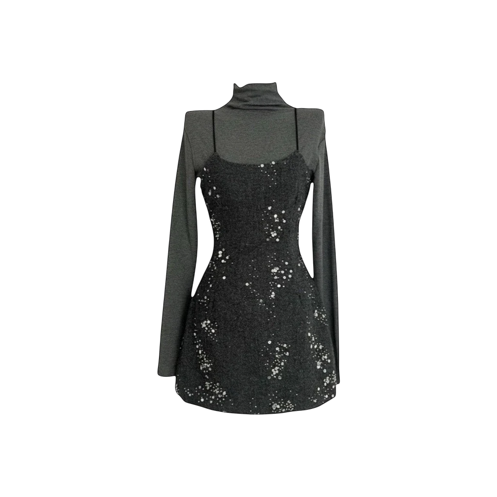 Lily embellished mini dress Studio Ruban — back view