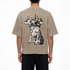 Rex waffle boxy T-shirt Studio Ruban — front view