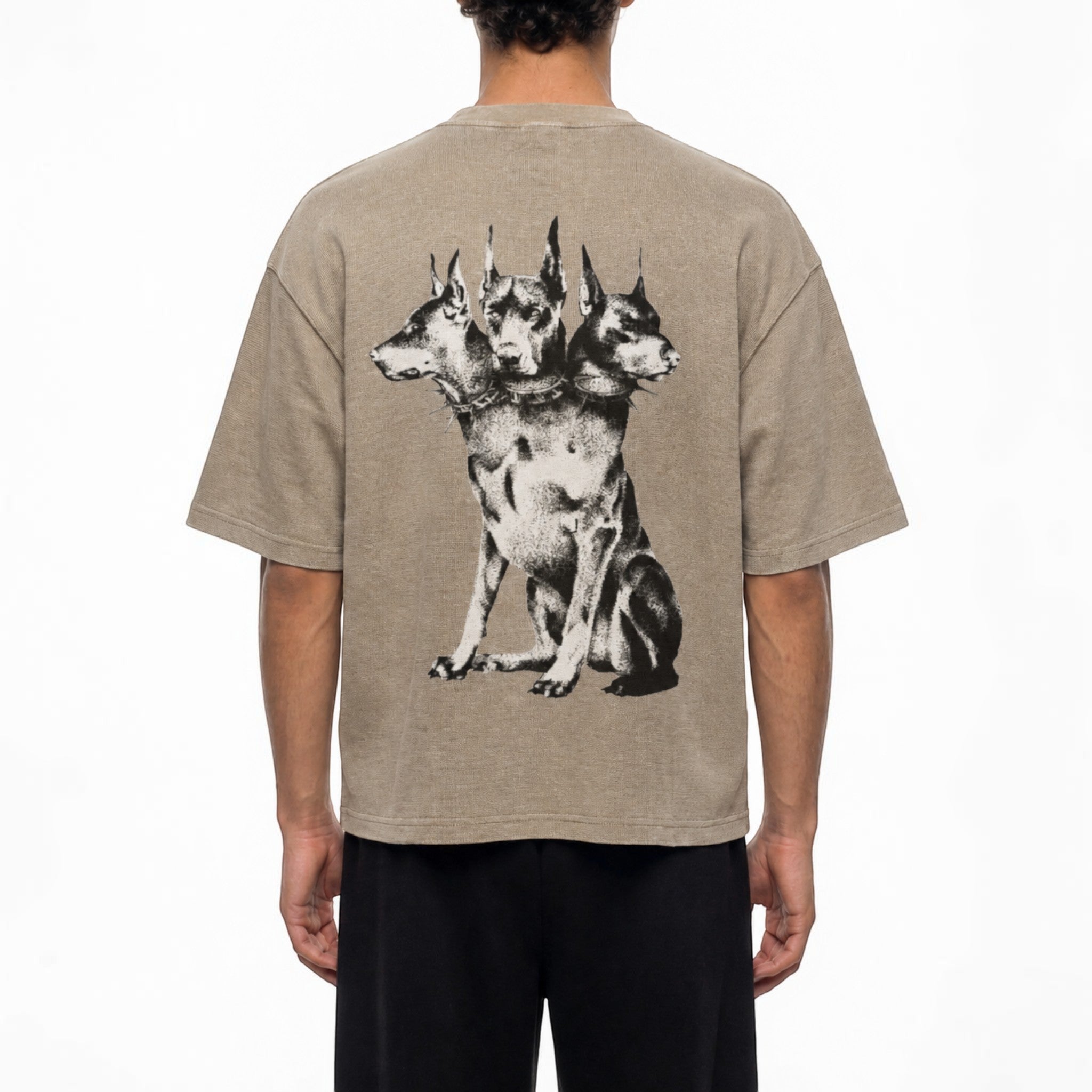 Rex waffle boxy T-shirt Studio Ruban — front view